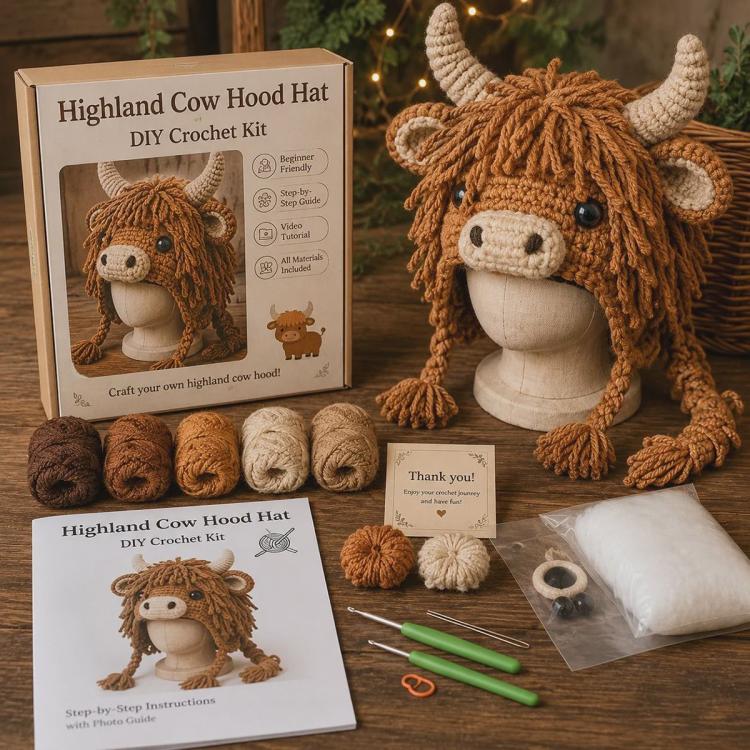 Hood Hat DIY Crochet Kit — Pumpkin Monster