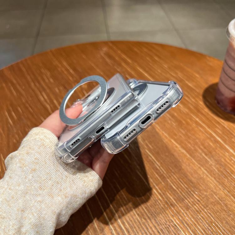 Four Corner Shockproof Space Magnetic Phone Case with 360 Degrees Rotating Holder