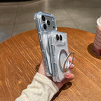 Four Corner Shockproof Space Magnetic Phone Case with 360 Degrees Rotating Holder