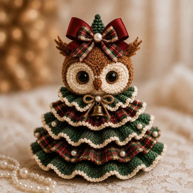 Crochet Animal Yarn Christmas Tree DIY Kit — Lamb