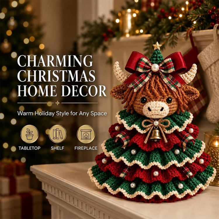 Crochet Animal Yarn Christmas Tree DIY Kit — view 9