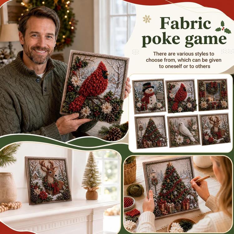 3D Christmas Fabric Poke Art Kit Xmas Needle Craft — view 11