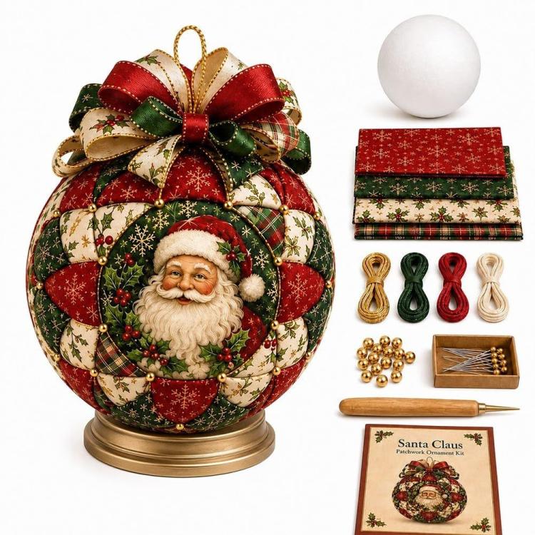 Christmas Classics Patchwork Ornament DIY Kit Handmade Christmas Decoration