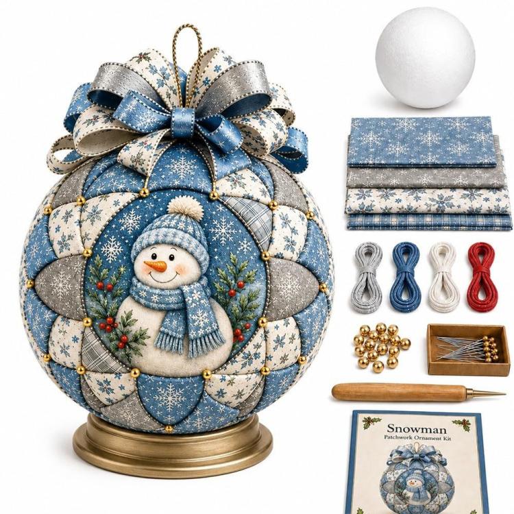 Christmas Classics Patchwork Ornament DIY Kit Handmade Christmas Decoration — Santa Claus