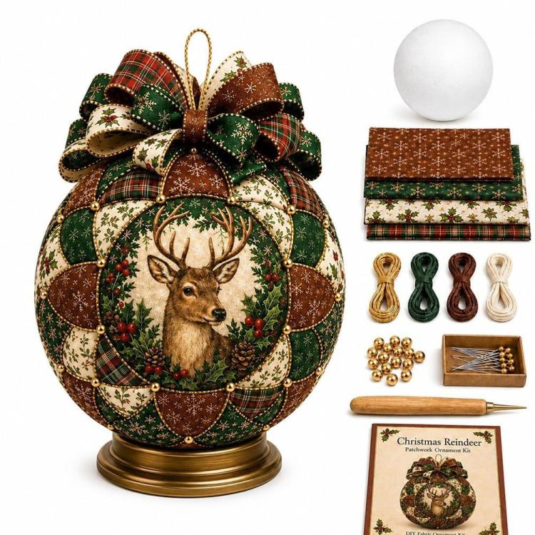 Christmas Classics Patchwork Ornament DIY Kit Handmade Christmas Decoration — Snowman