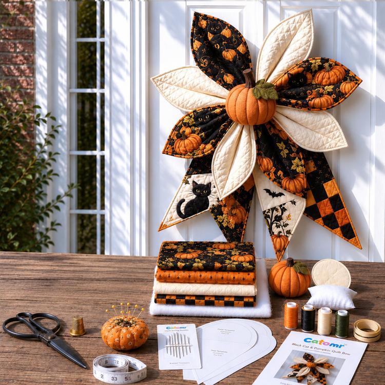 Patchwork Bow Wreath Sewing DIY Kit — Christmas