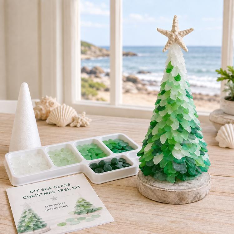 DIY Sea Glass Christmas Tree Craft kit — Type A