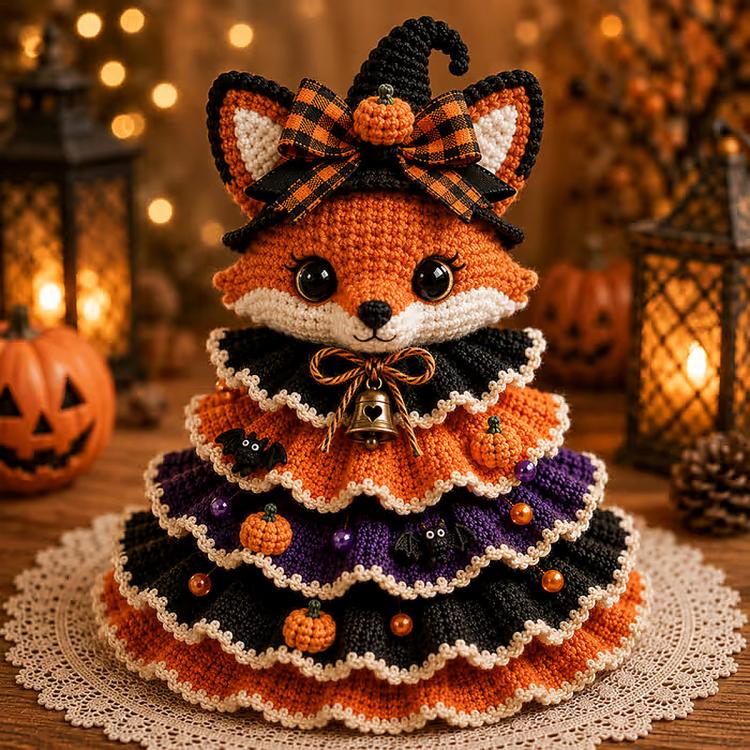Halloween Crochet Tabletop Decor DIY Kit — Black Cat