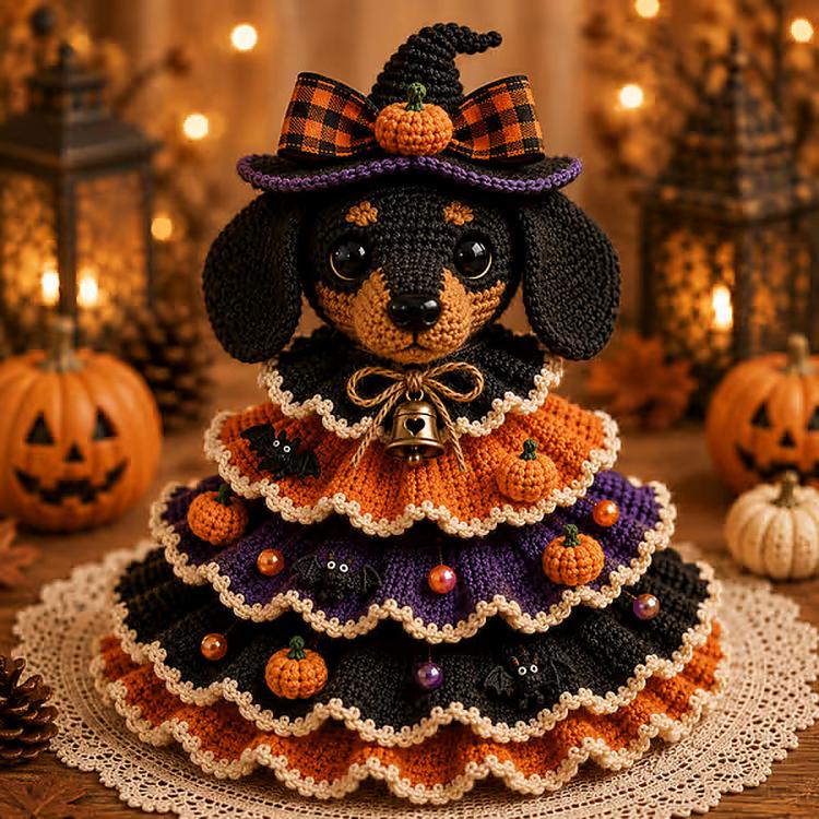Halloween Crochet Tabletop Decor DIY Kit — Fox