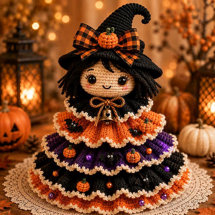 Halloween Crochet Tabletop Decor DIY Kit — Pumpkin