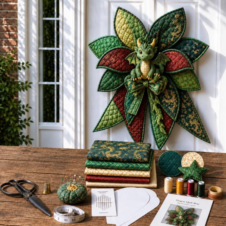 Oversized Quilted Bow Sewing Kit DIY patchwork kit — Orangutan