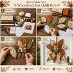 Oversized Quilted Bow Sewing Kit DIY patchwork kit — view 17