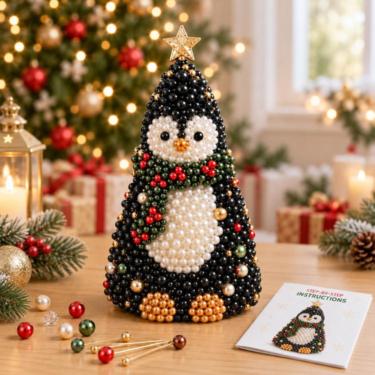 DIY Beaded Animals Decorations Tree Craft Kit — Owl