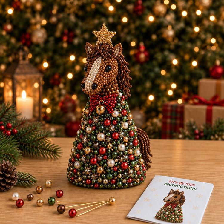 DIY Beaded Animals Decorations Tree Craft Kit — Kitten