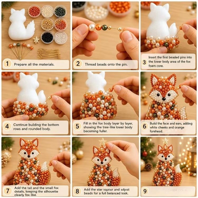 DIY Beaded Animals Decorations Tree Craft Kit — view 14