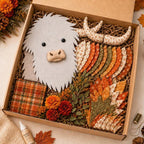 Highland Cow 3D Layered Fabric Art DIY Kit — view 18