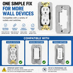 10 PCS/Pack Electrical Outlets Wall Plate Spacer Metal Mounting Accessories