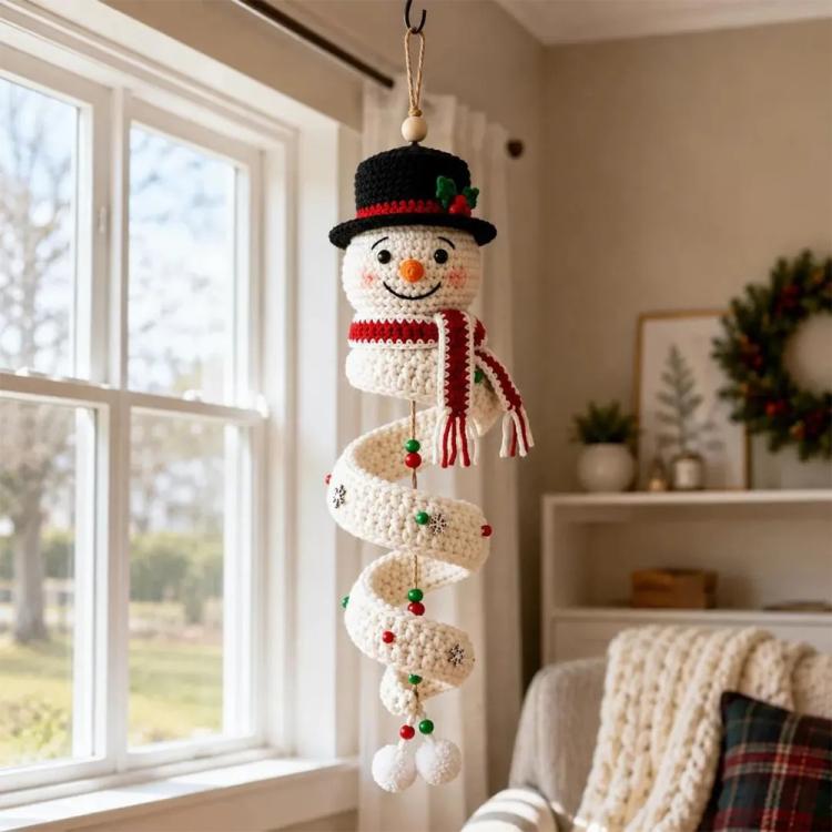 Crochet Christmas Spiral Hanging Ornament DIY Kit