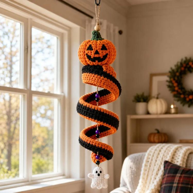 Crochet Christmas Spiral Hanging Ornament DIY Kit — Night of the Ghosts