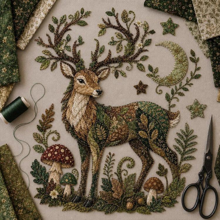 3D Mythic Wilds DIY Layered Patchwork Art Kit — Crow