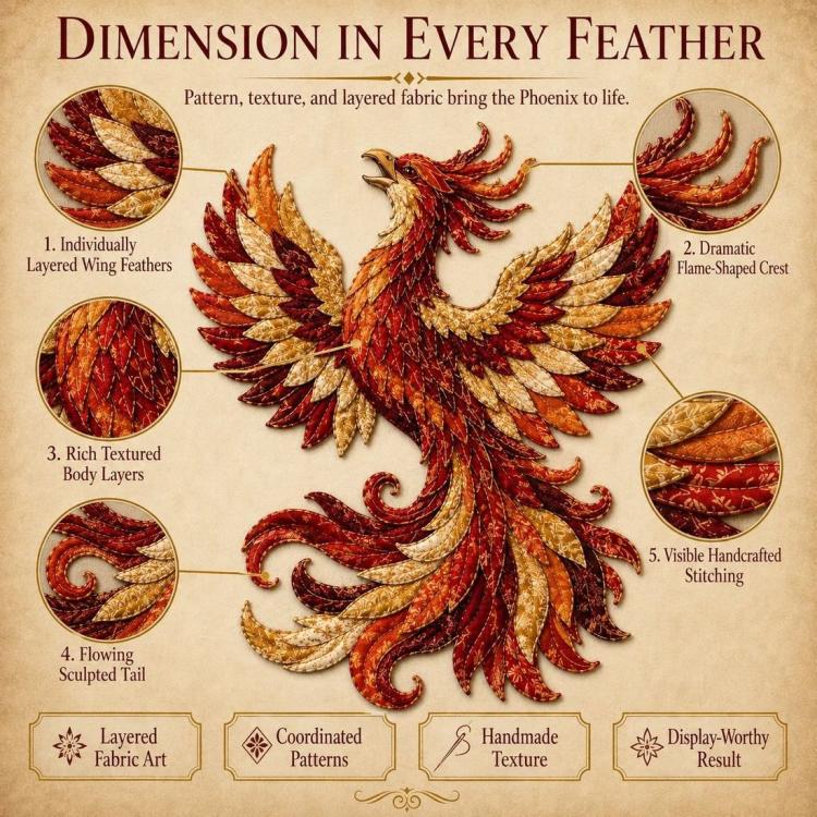 3D Mythic Wilds DIY Layered Patchwork Art Kit — Purple Dragon