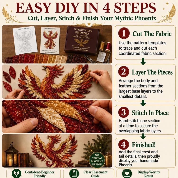 3D Mythic Wilds DIY Layered Patchwork Art Kit — view 11