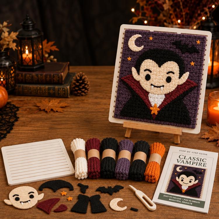 3D Halloween Fabric Weaving Quilt DIY Kit — Skull