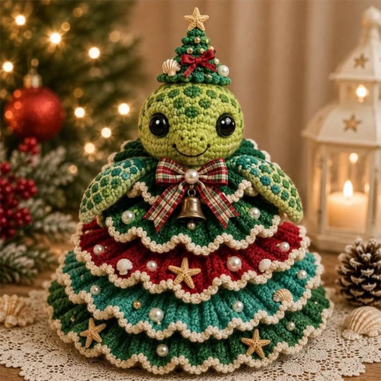Crochet Marine Animal Yarn Christmas Tree DIY Kit — Clownfish