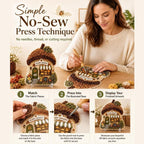 Seamless 3D Textile Art Kit — Mushroom House