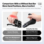 WEST BIKING 1 Pair Ergonomic Bicycle Rest Bar Mountain Bike Thumb Bar Ends