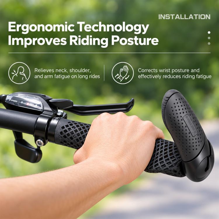 WEST BIKING 1 Pair Ergonomic Bicycle Rest Bar Mountain Bike Thumb Bar Ends