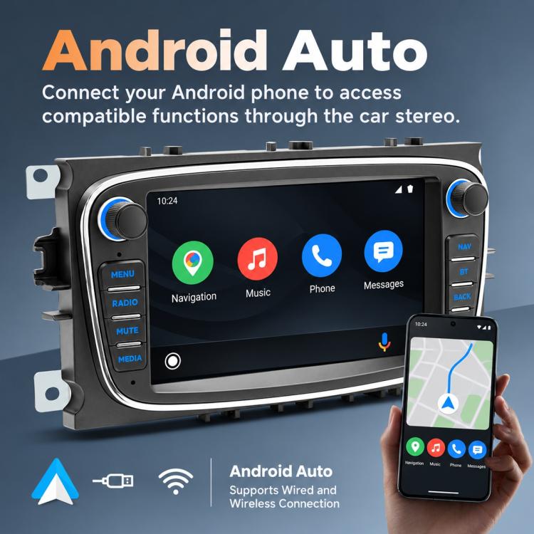7 inch Car MP5 Player Wireless CarPlay/Android Auto Bluetooth HD Display for Ford Focus — view 5