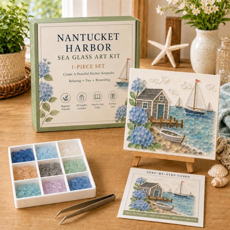 Timeless Destinations Sea Glass Art Kit — Charleston Rainbow Row