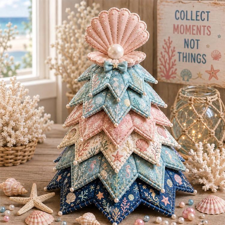 Ocean Friends DIY Patchwork Christmas Tree Kit — Conch