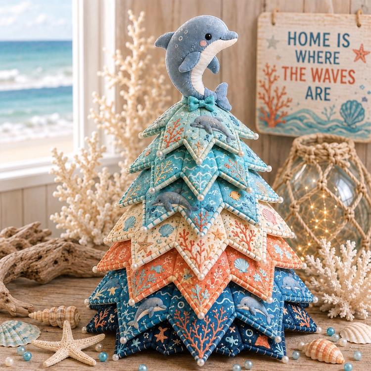 Ocean Friends DIY Patchwork Christmas Tree Kit — Pearl Oyster