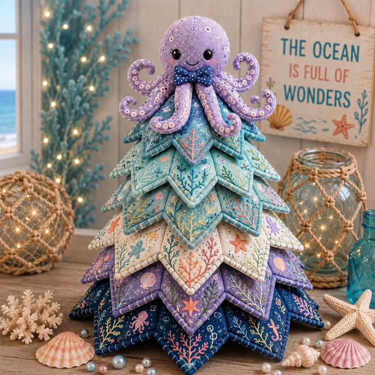 Ocean Friends DIY Patchwork Christmas Tree Kit — Crab