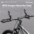 WEST BIKING 1 Pair Bicycle Rest Bar Dragon-bone Shape Ergonomic Cycling Thumb Bar Ends