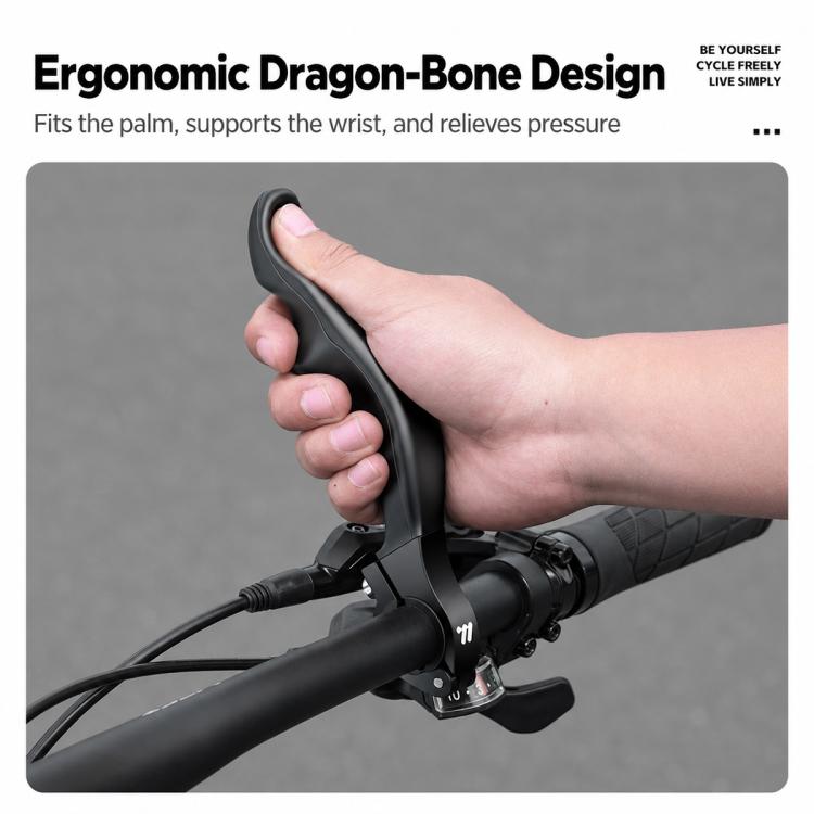 WEST BIKING 1 Pair Bicycle Rest Bar Dragon-bone Shape Ergonomic Cycling Thumb Bar Ends