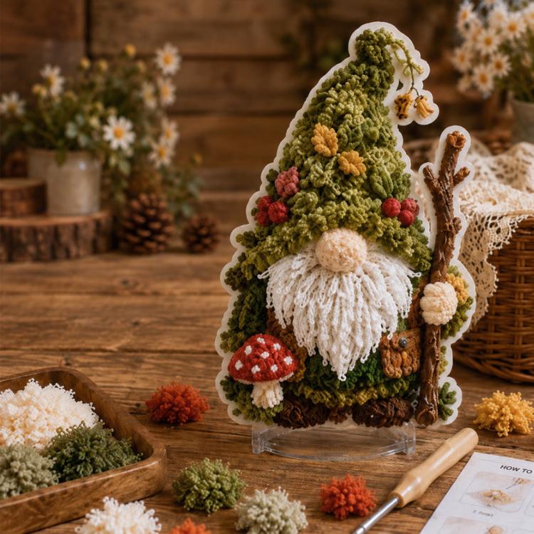 Gnome 3D Fabric Poke Art Kit — Christmas