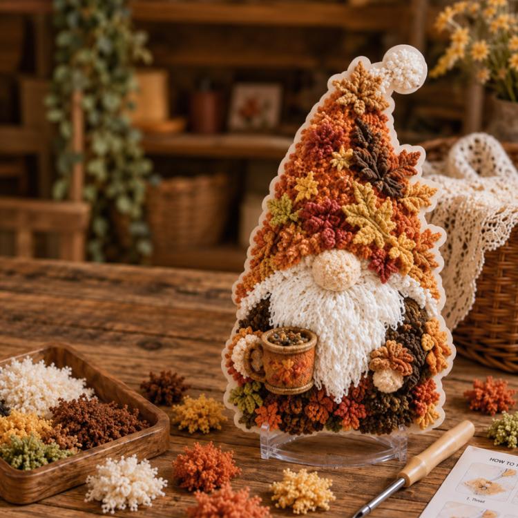 Gnome 3D Fabric Poke Art Kit — Winter
