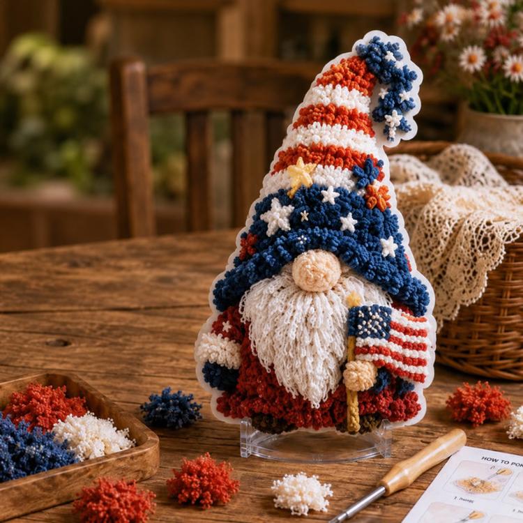 Gnome 3D Fabric Poke Art Kit — Autumn