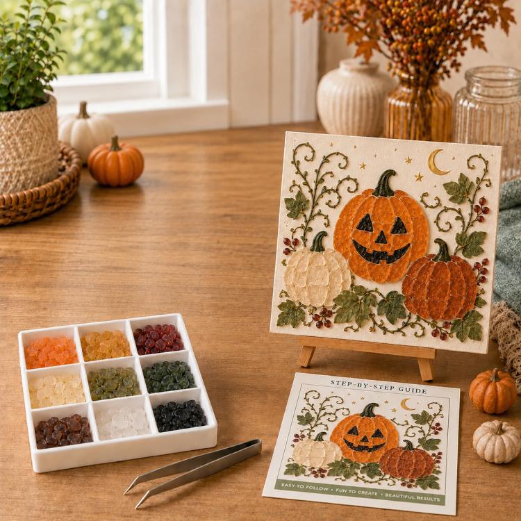 Halloween Sea Glass DIY Art Kit — Bountiful Pumpkin