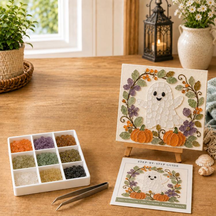 Halloween Sea Glass DIY Art Kit — Friendly Ghost
