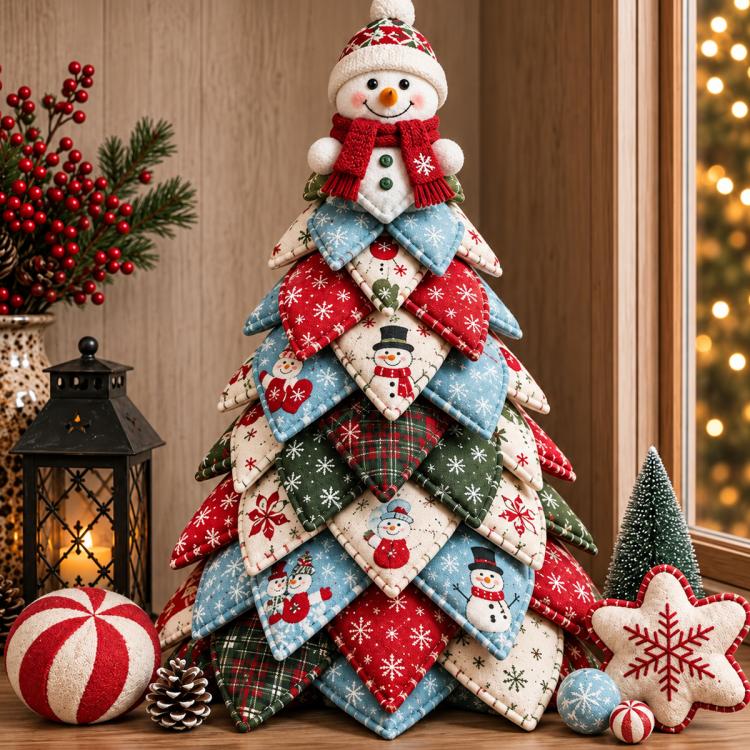 DIY Fabric Quilted Tree Sewing Craft Kit — Christmas Reindeer