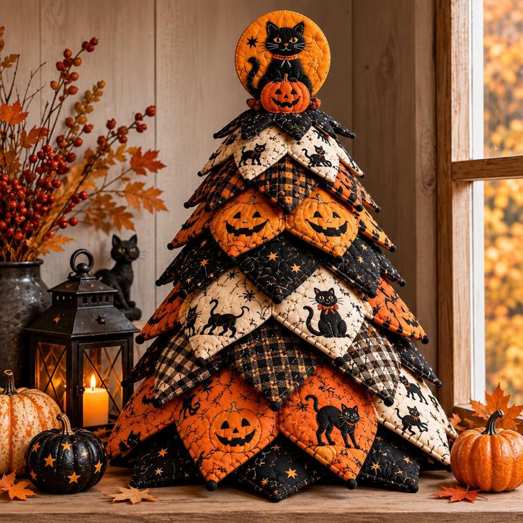 DIY Fabric Quilted Tree Sewing Craft Kit — Spider