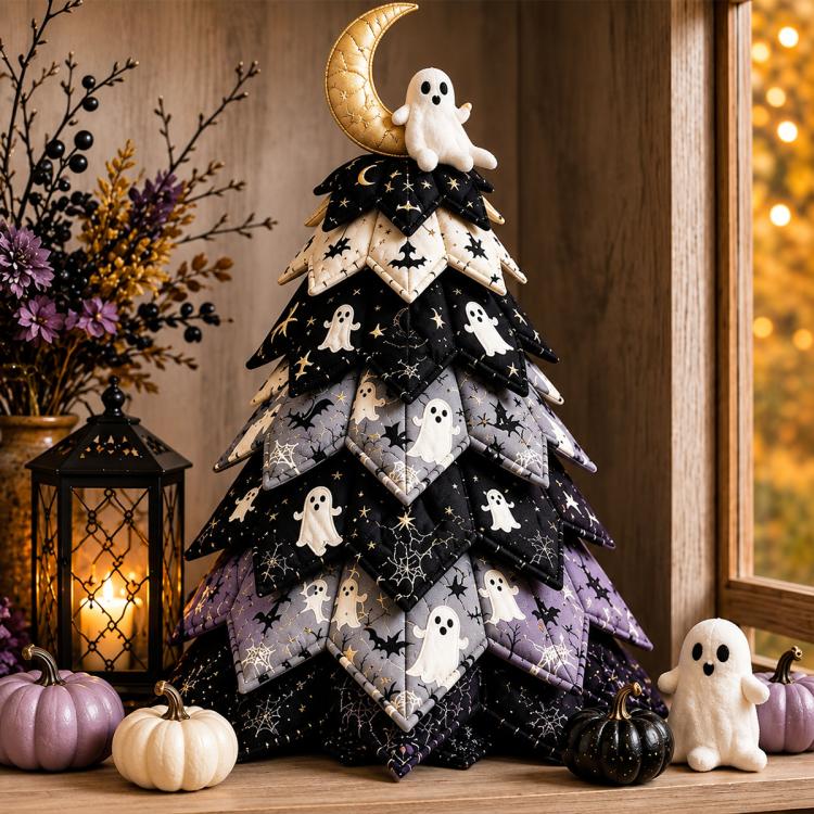 DIY Fabric Quilted Tree Sewing Craft Kit — Vintage Santa Claus