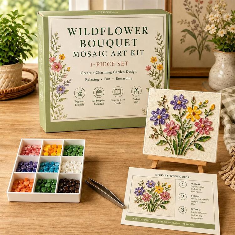 Mosaic Art DIY Craft Kit Creative Handmade Decor Gift — Sunflower