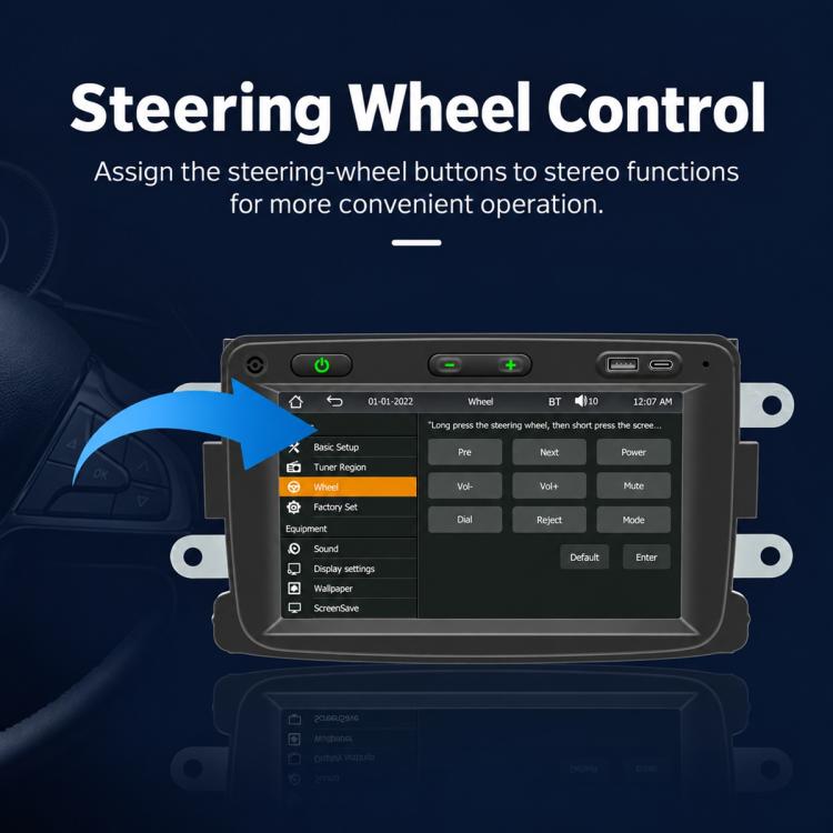 7 inch Car MP5 Player Wireless Central Control Smart Screen for Renault Dacia 2016–2018 — view 12