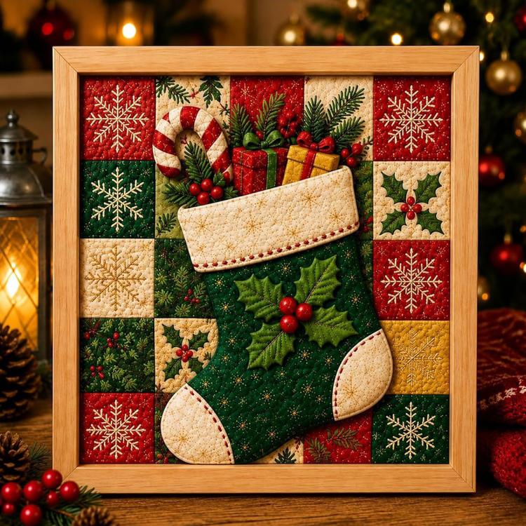 DIY Christmas Fabric Art Painting Kit — Santa Claus