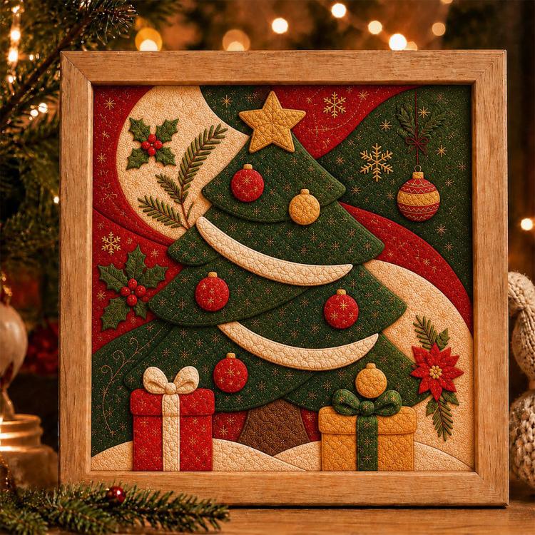 DIY Christmas Fabric Art Painting Kit — Santa Claus Style B